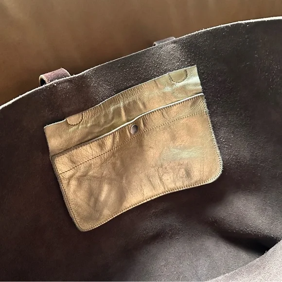 Basil Racuk amazing brown leather tote work bag laptop travel roomy unisex - Picture 8 of 14